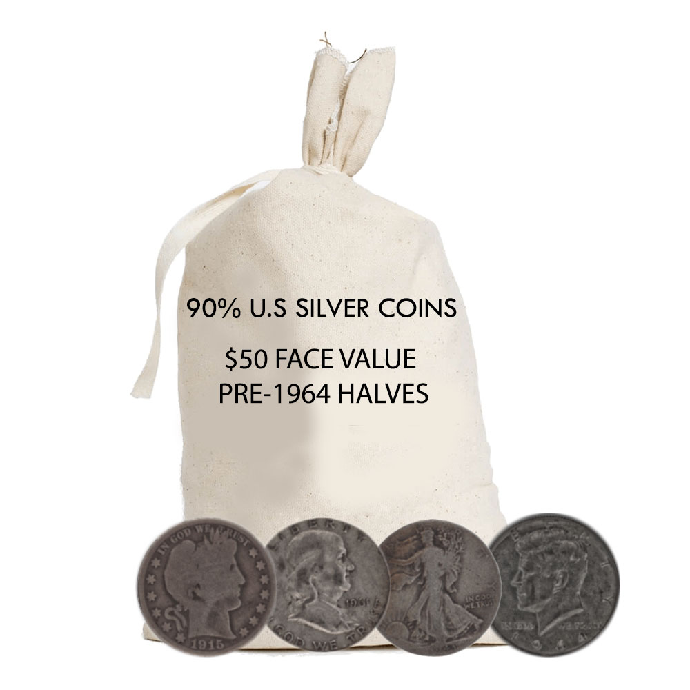 $50 fv pre-1964 halves