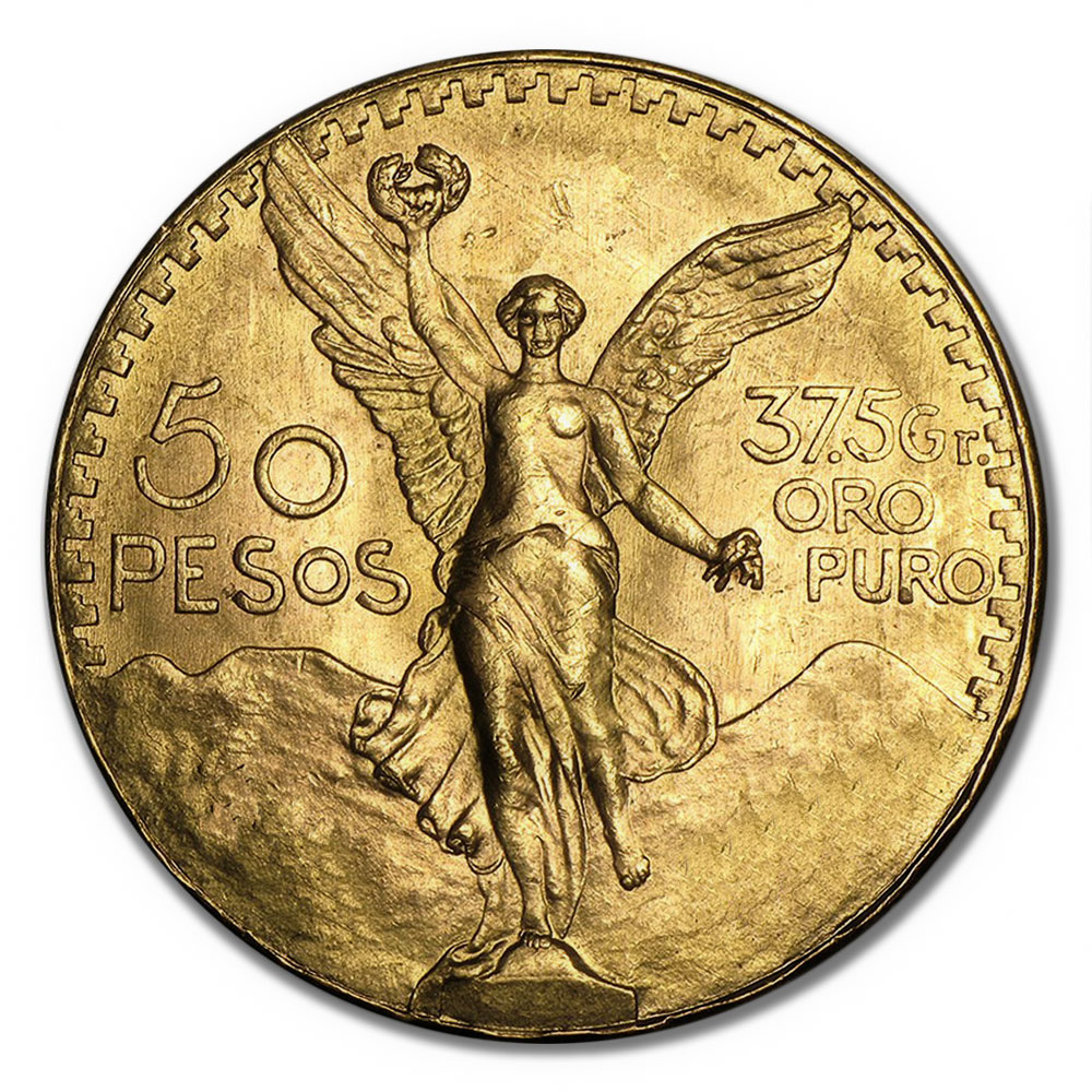 mexican gold 50 pesos au bu